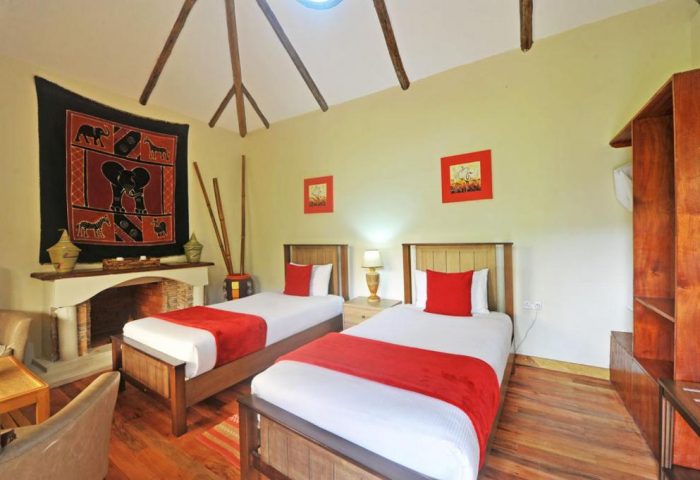 twin beds gorilla safari lodge